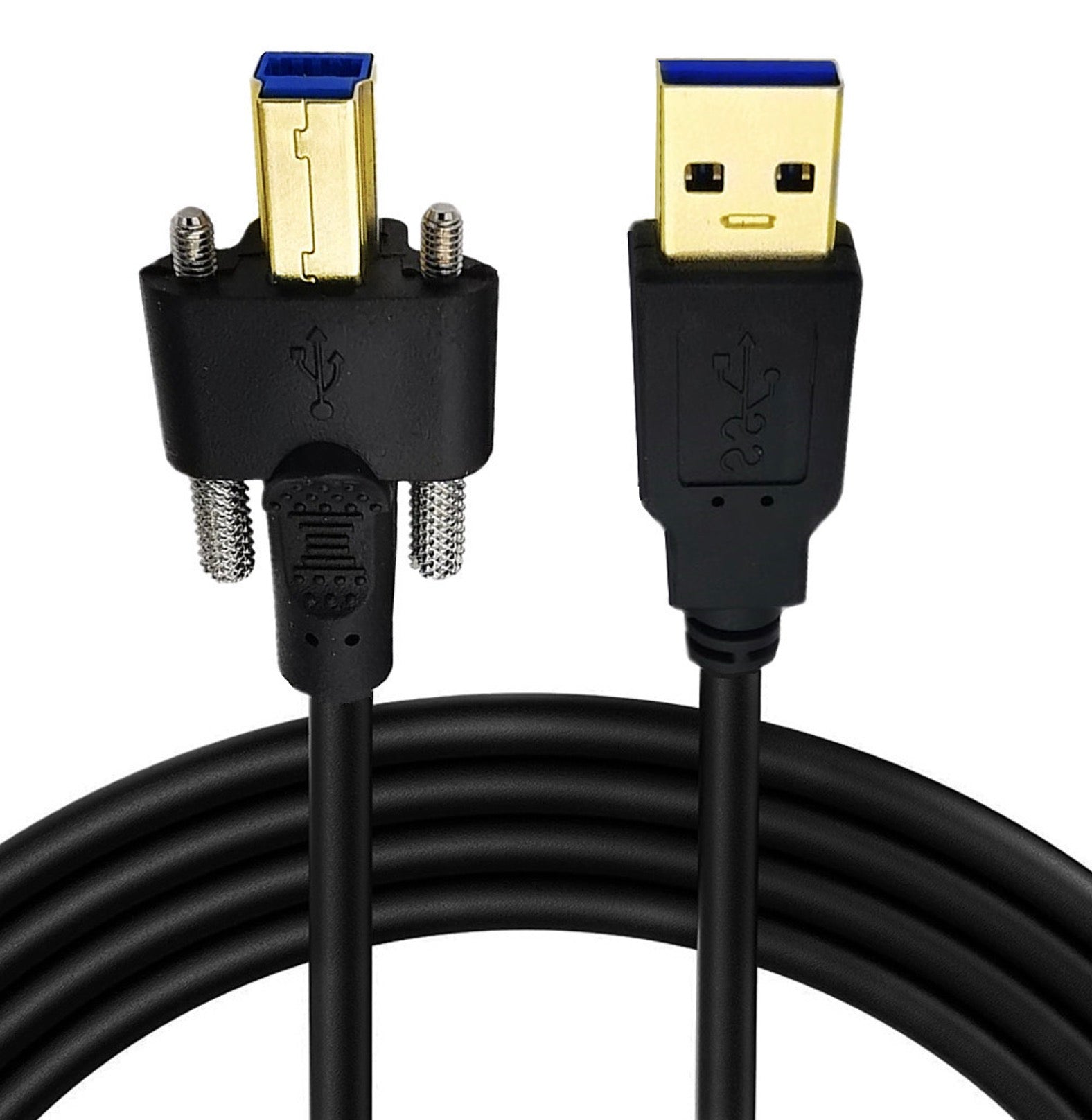 USB 3.0 Type-A to Type-B screw lock cable