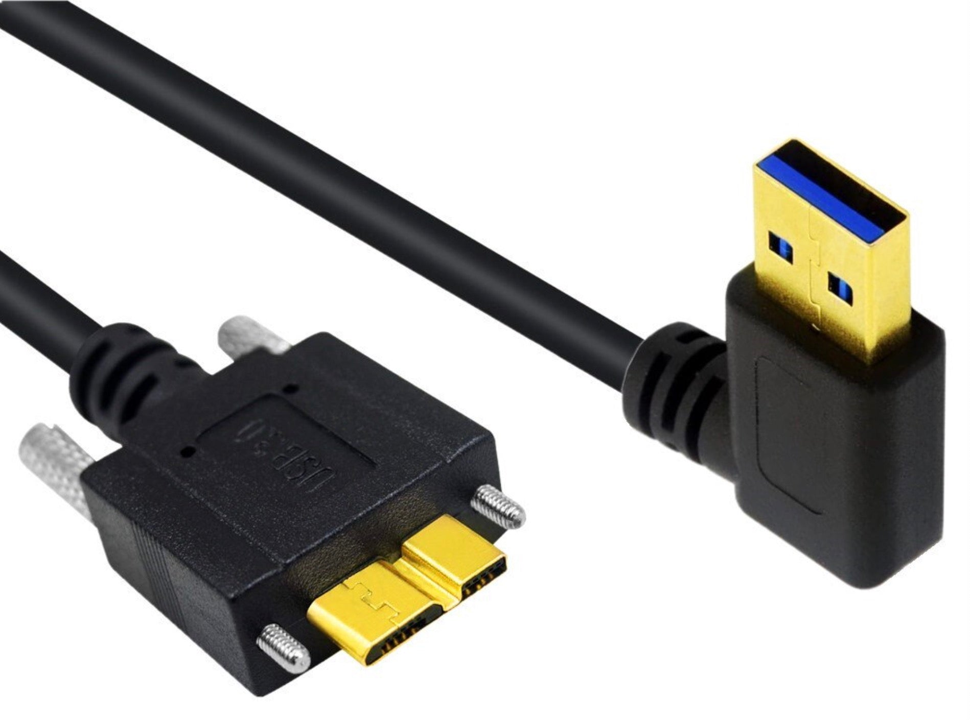 USB 3 Micro B industrial locking connector cable