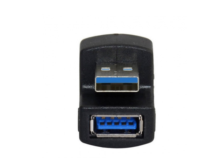 USB 3.0 Type-A Male to Female Angled Extension Adapter