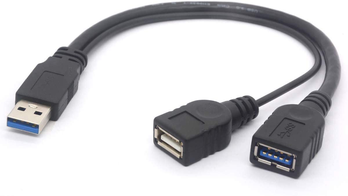 USB Y cable for extra power to USB devices
