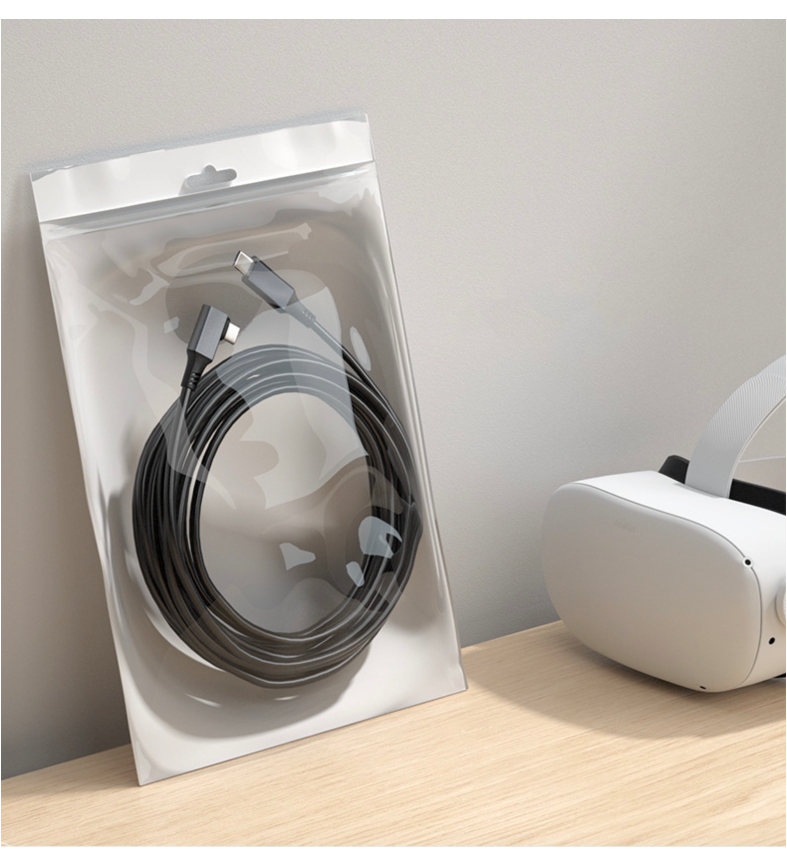 USB-C Male to Angled Male 3A 5Gbps Data Charge Cable USB 3.2 Gen 1 For Oculus Quest 2 VR Link 5m / 6m