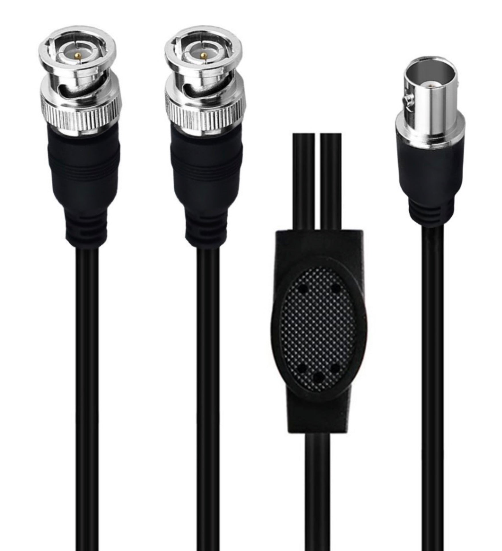 bnc y splitter cable female to two male connectors