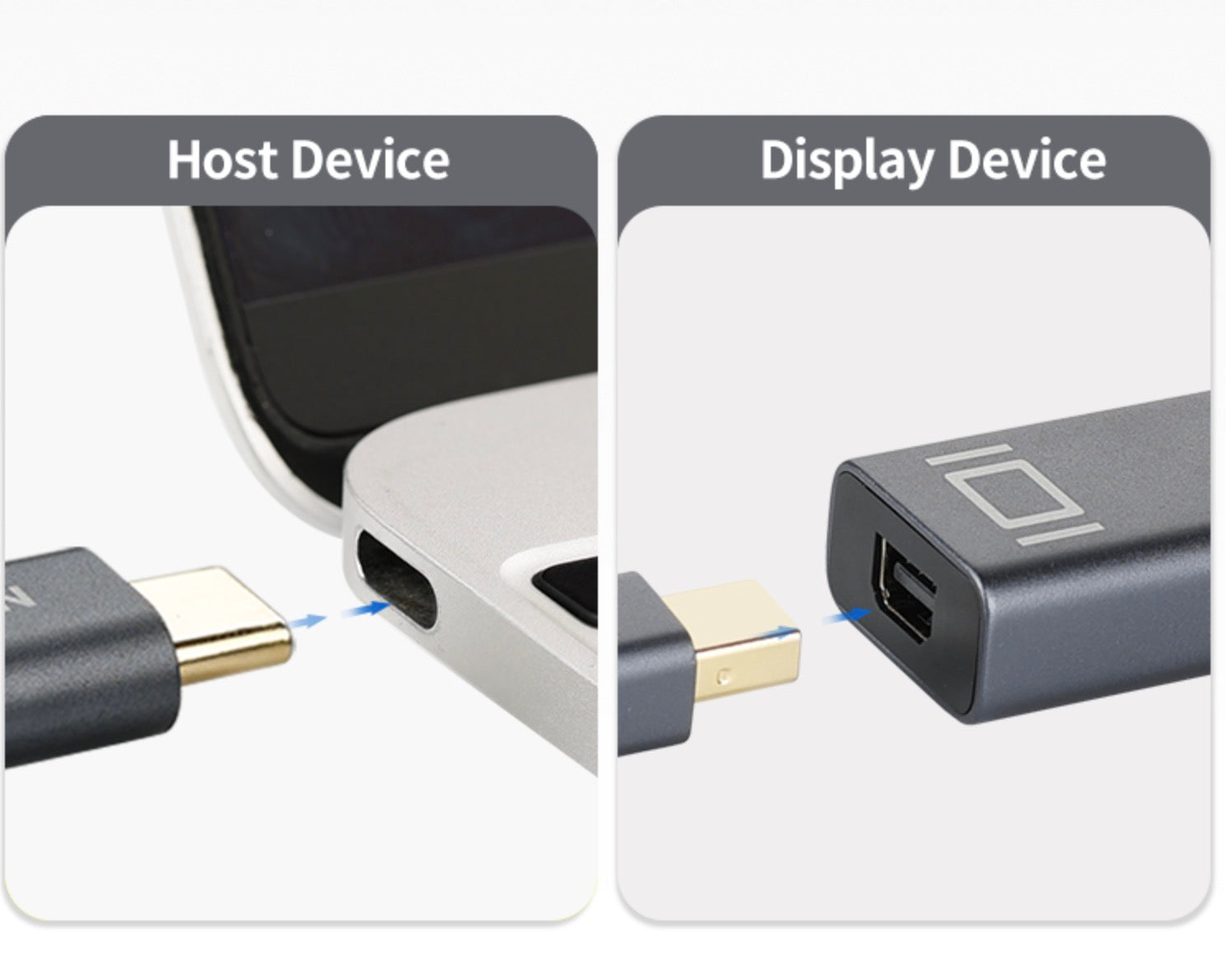 USB-C to Mini DisplayPort Female Converter 4K 60Hz 0.2m