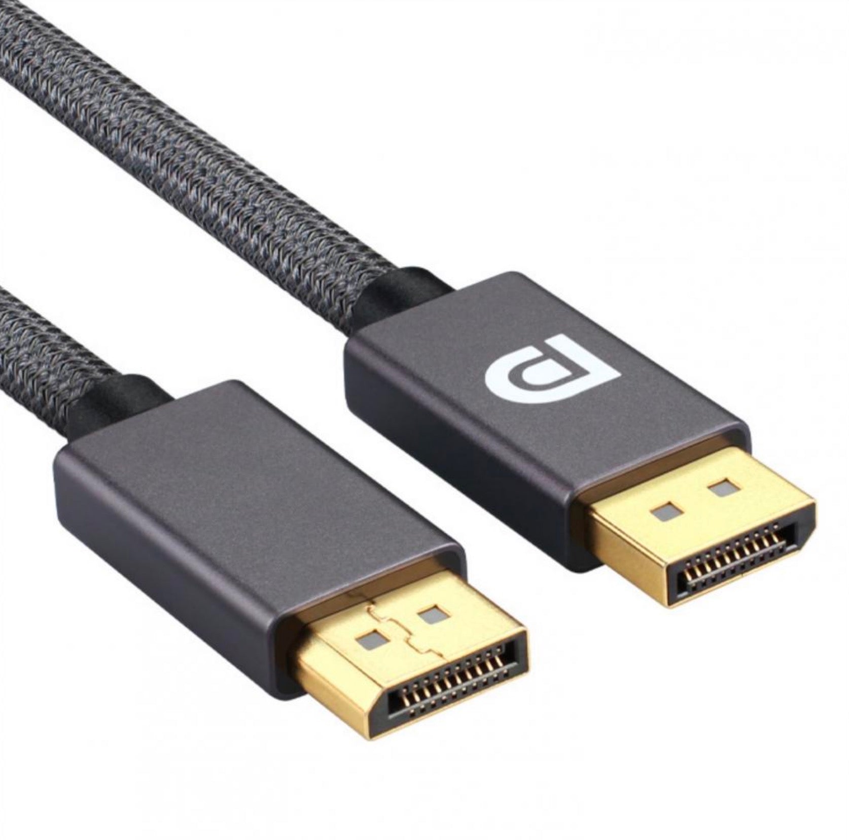 DisplayPort 1.4 to DisplayPort Cable – 8K @ 60Hz Braided DP to DP Audio Video Cable (2m)