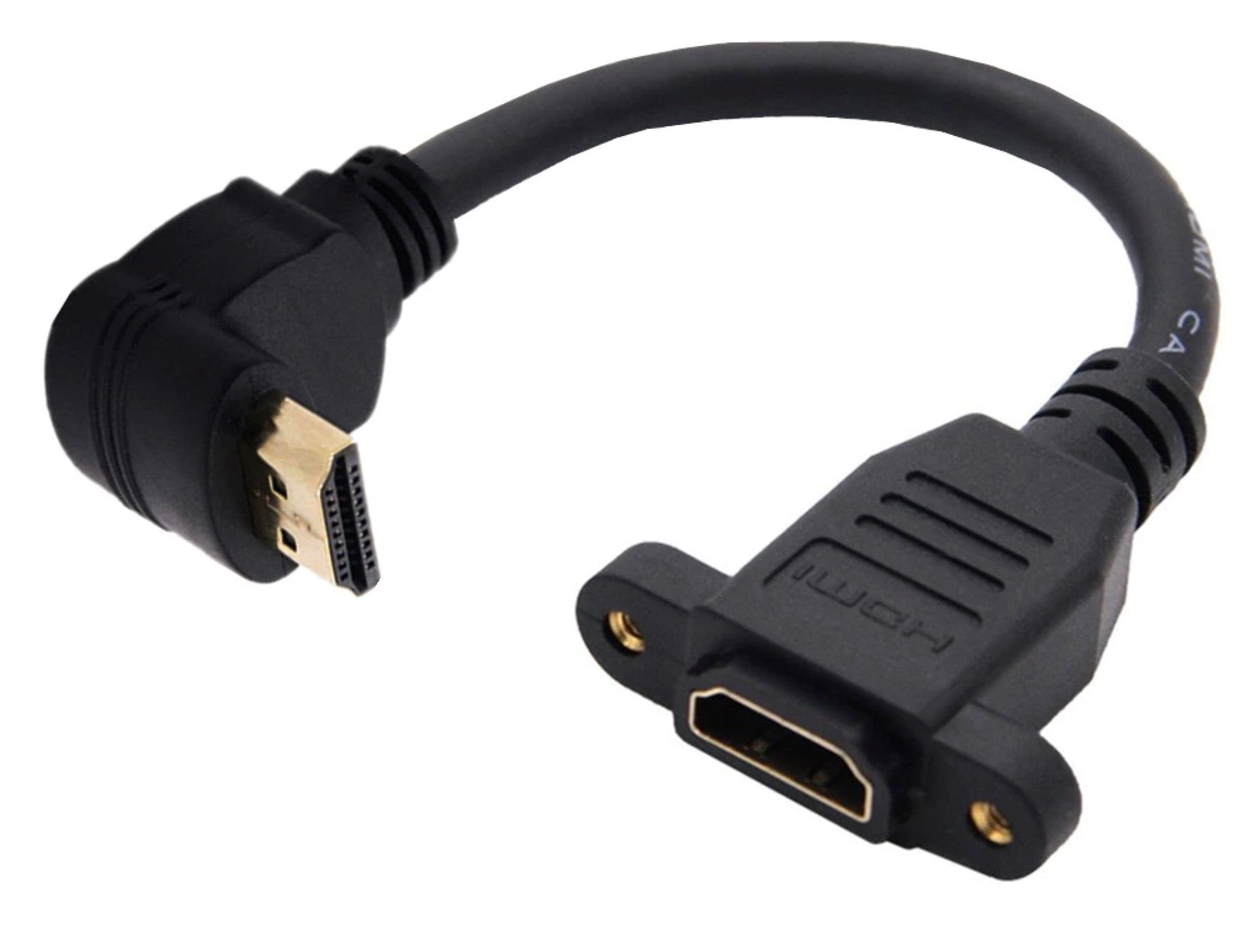 HDMI 2.0 Male to Female Panel Mount Extension Cable 4K 60Hz 0.15m