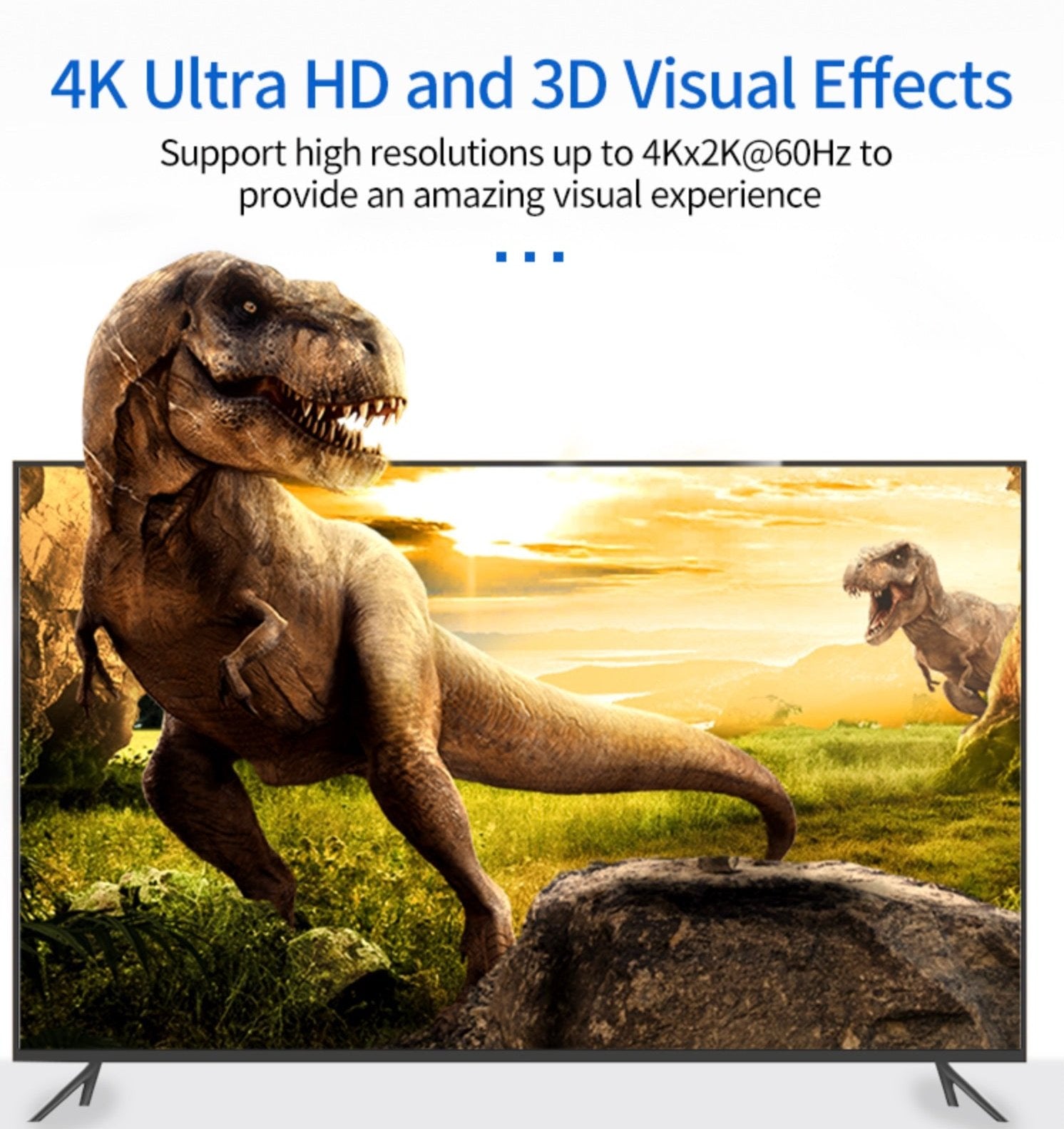 USB-C Input to HDMI Ouput Converter 4K 60Hz Thunderbolt 3 Cable 0.2m