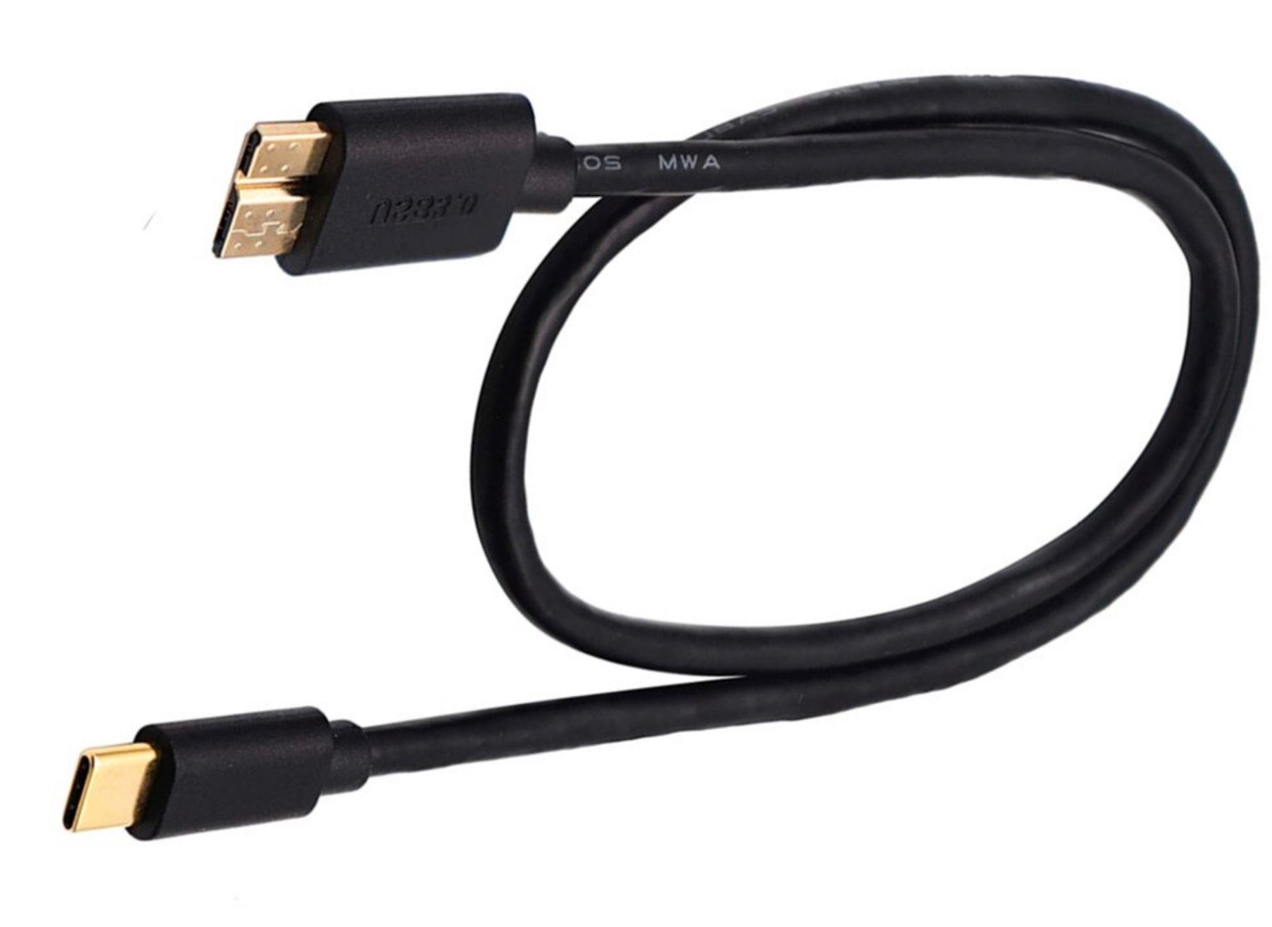 USB Type C Male to Micro-B Male Hard Drive Data Cable