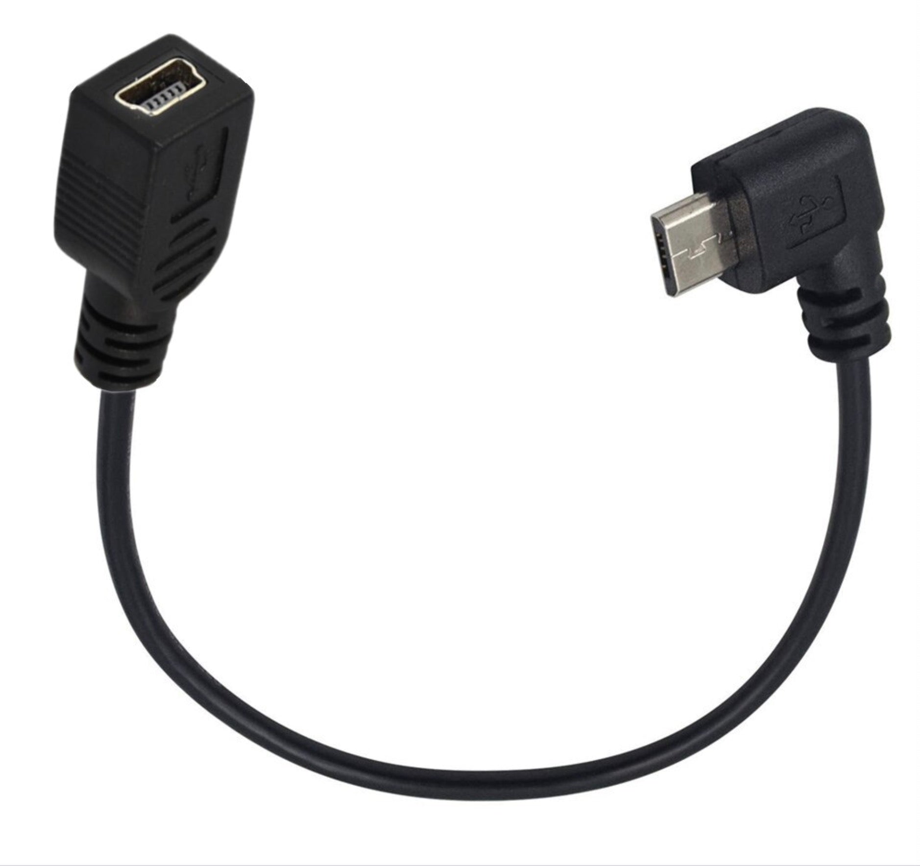 Micro USB 5Pin Male to Mini USB 5Pin Female Extension Cable 0.25m