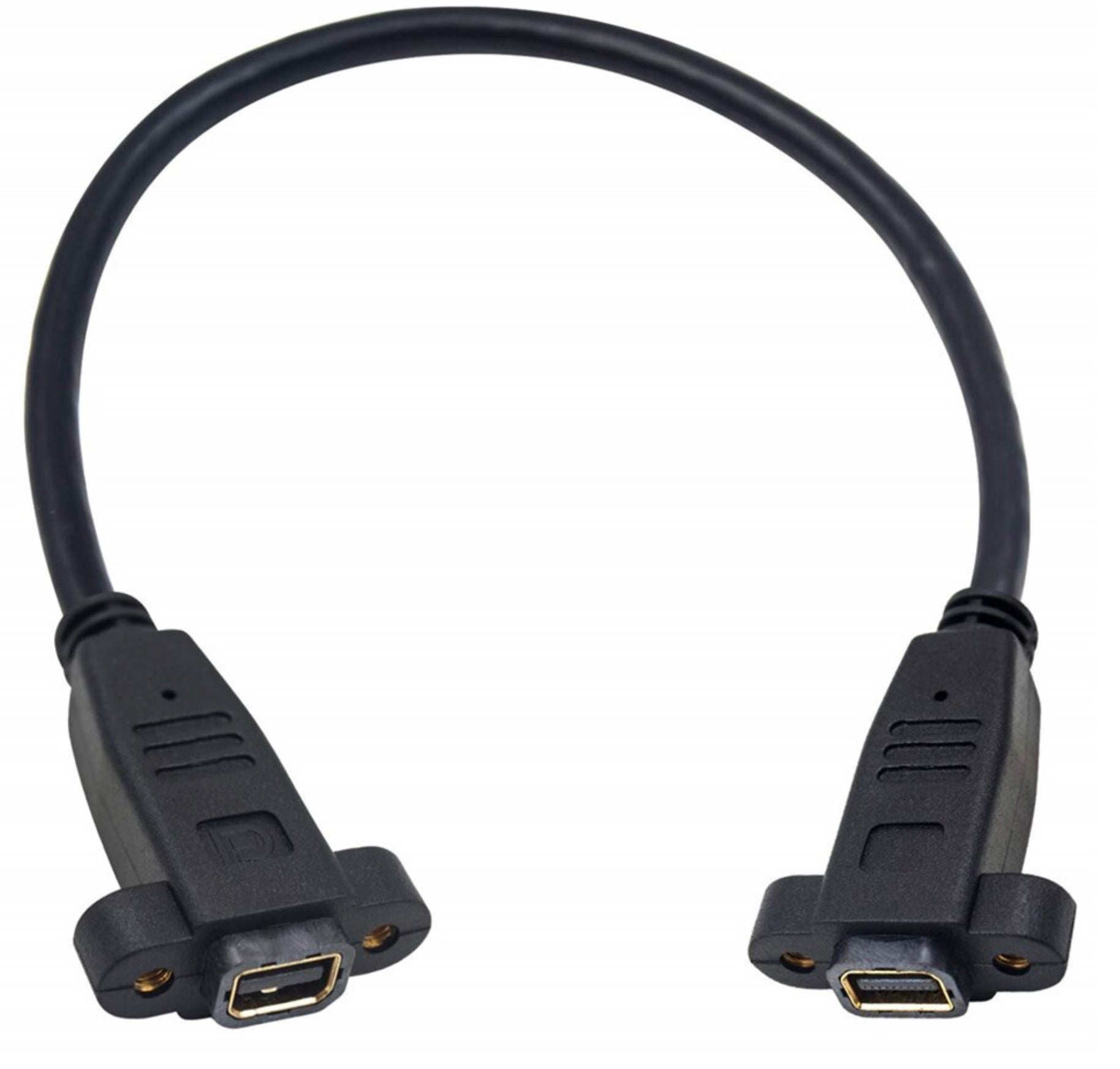 Mini Displayport Female to Female Dual Panel Mount 4K Cable (0.3m)