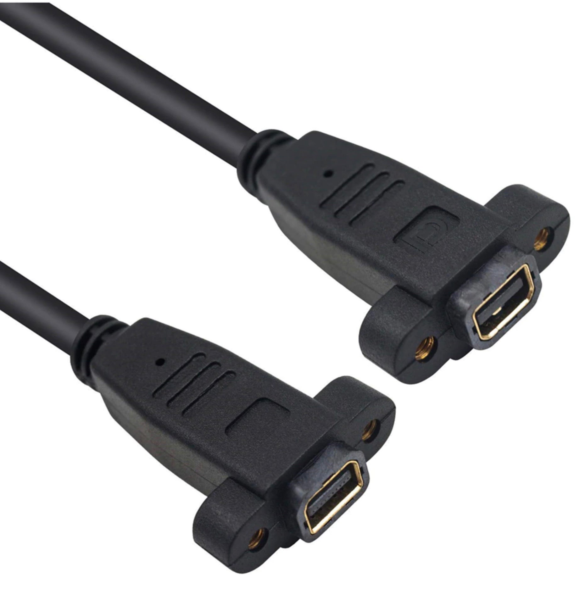 Mini Displayport Female to Female Dual Panel Mount 4K Cable (0.3m)