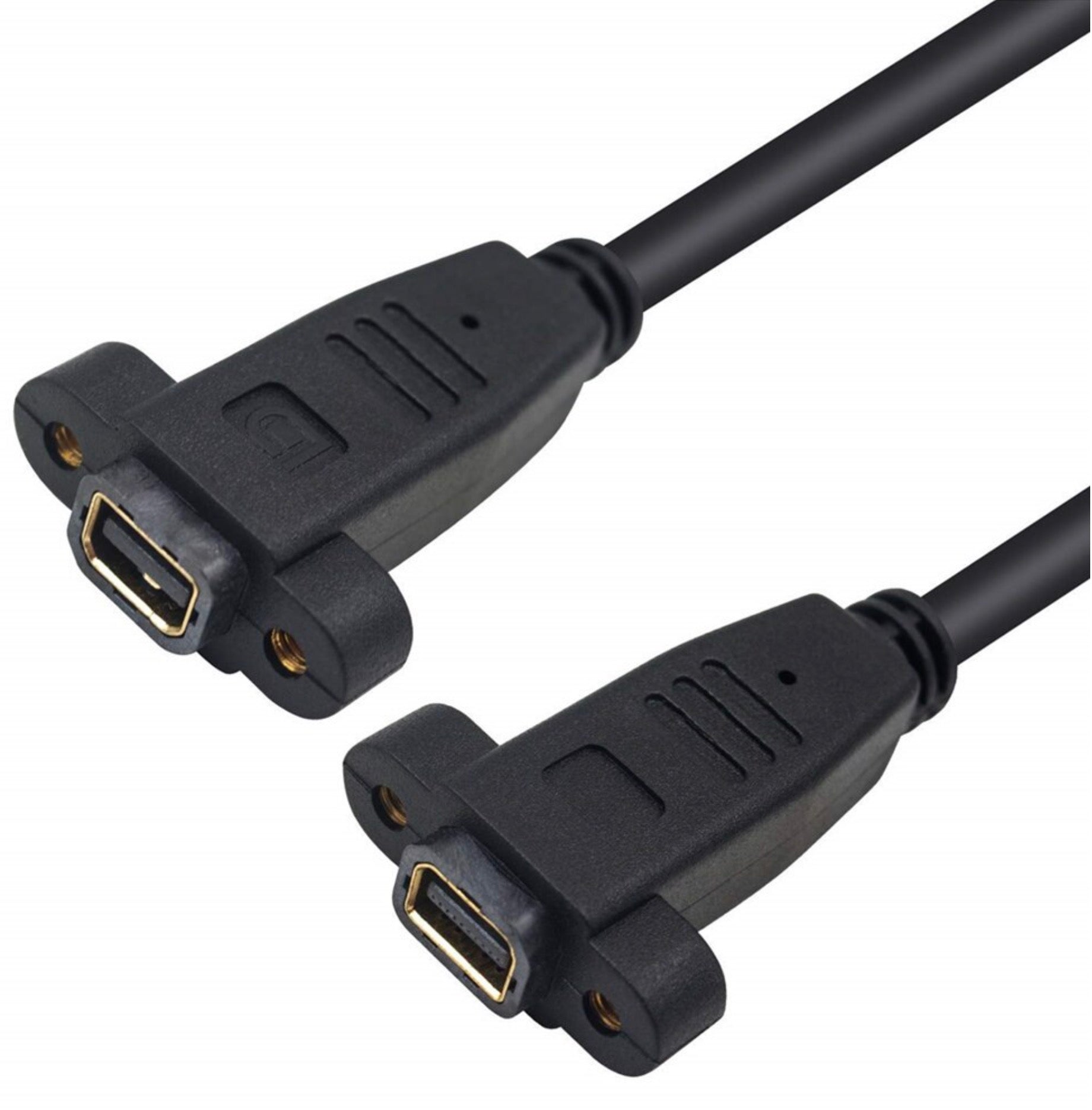 Mini Displayport Female to Female Dual Panel Mount 4K Cable (0.3m)