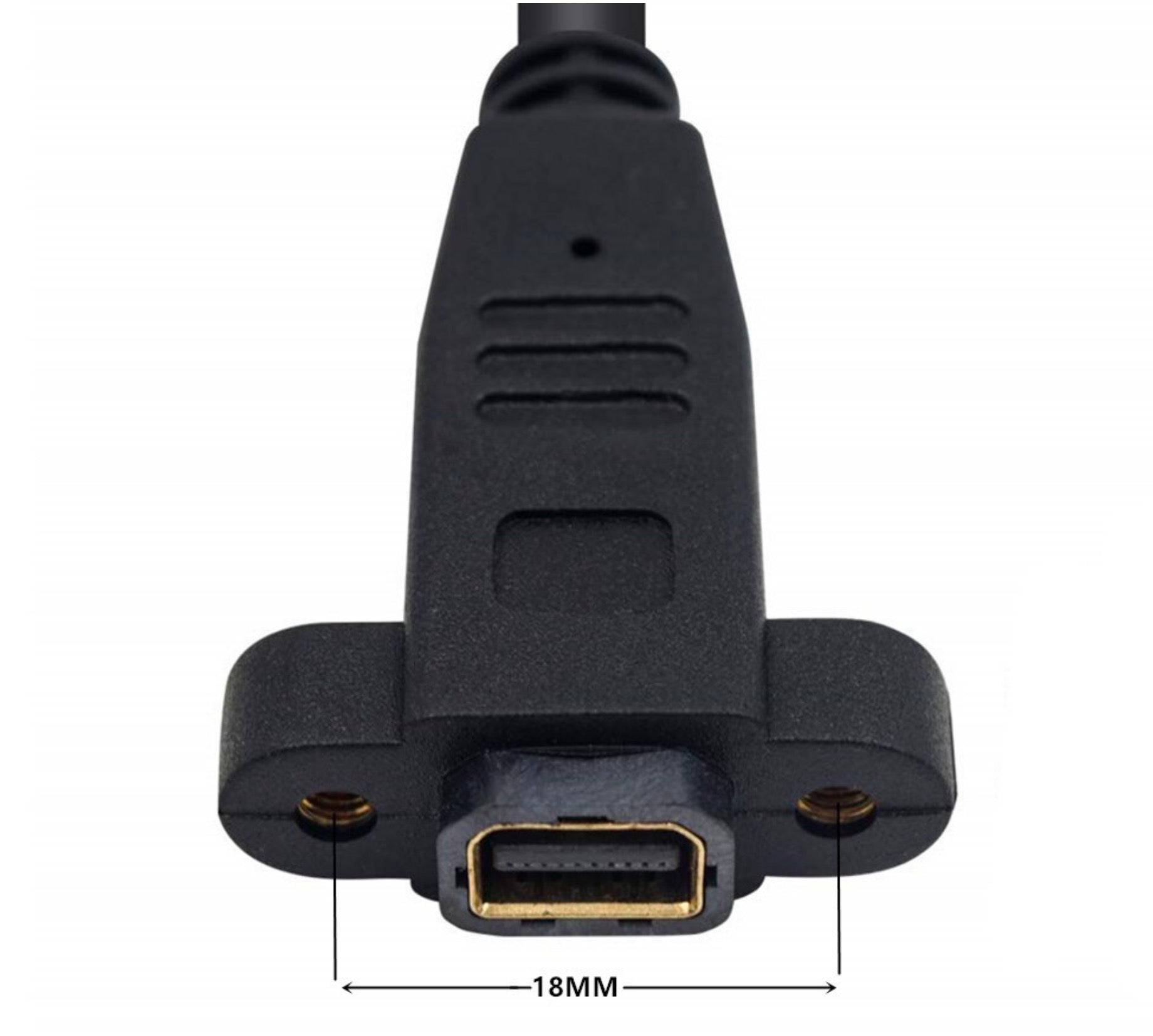 Mini Displayport Female to Female Dual Panel Mount 4K Cable (0.3m)
