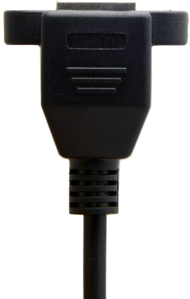 RJ45 Cat 5e Male to Female Panel Mount Ethernet Network Extension Cable 0.3m