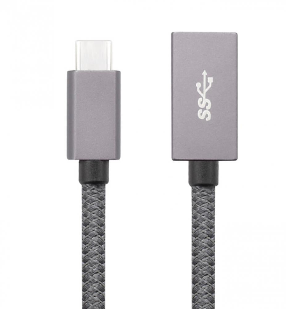 USB-C Male to USB 3.0 Type-A Female OTG Cable – 20cm Data Sync & Charging Adapter