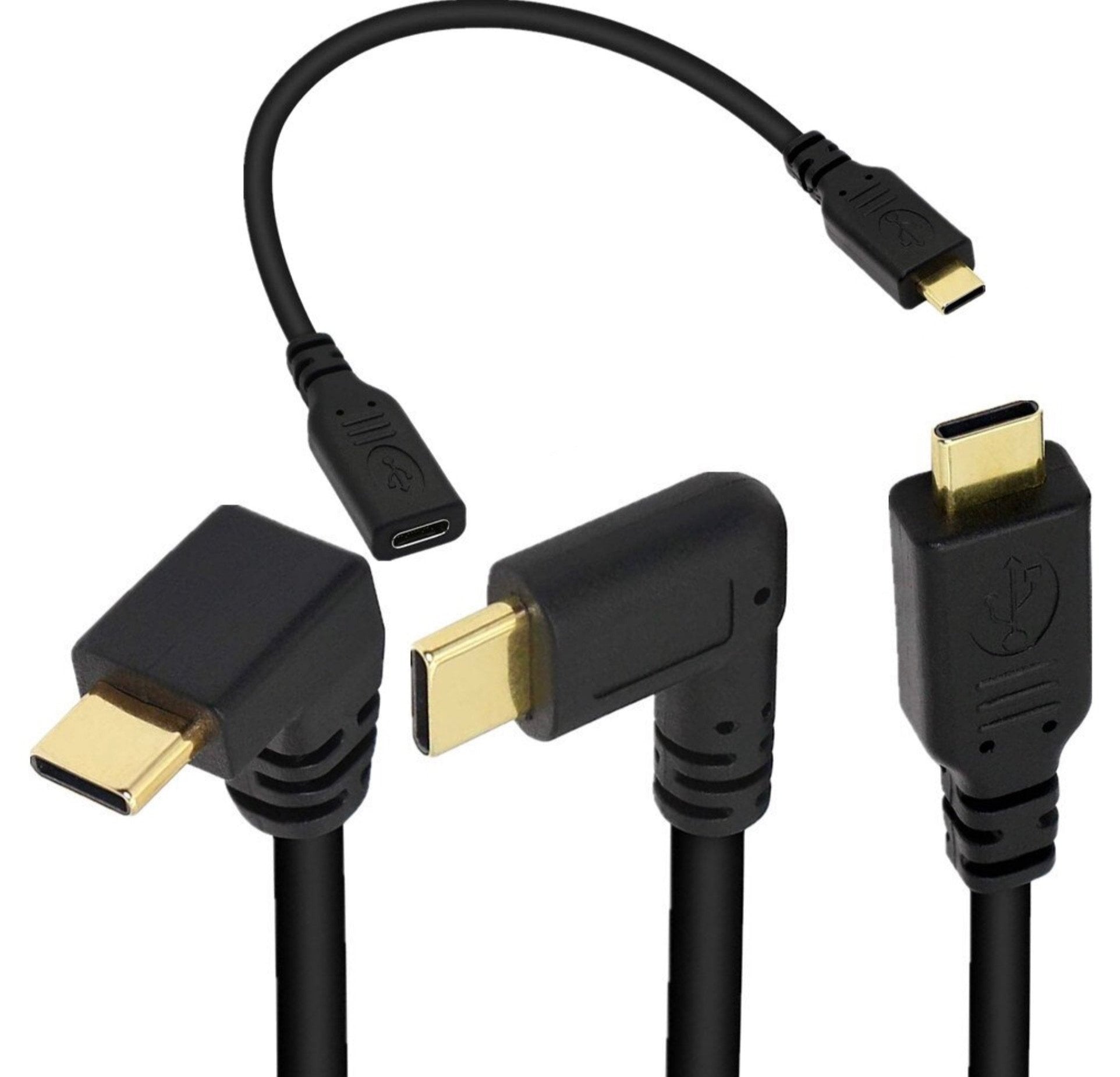 USB-C Male to Female Data Charge Extension Cable 0.25m