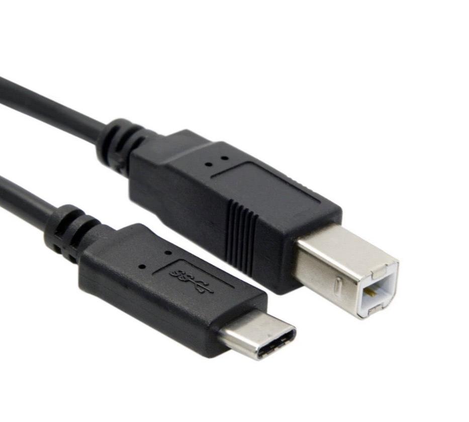 USB 3.1 Type C Male to USB 2.0 B Type Male Printer Scanner Cable