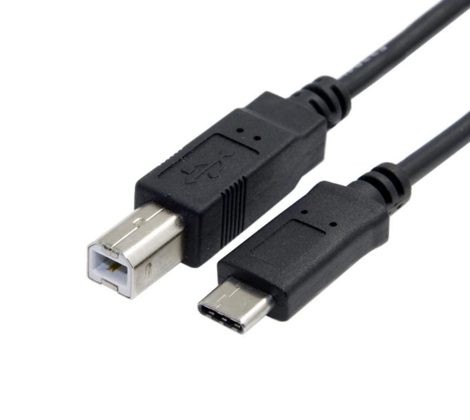 USB 3.1 Type C Male to USB 2.0 B Type Male Printer Scanner Cable