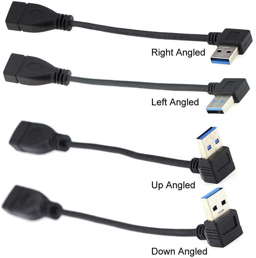 USB 3.0 Type-A male to female angled extension cable 3