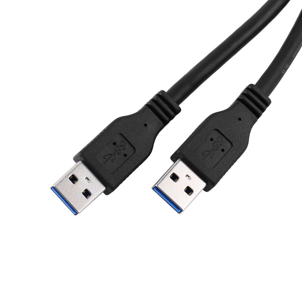 Dual USB 3.0 Type A Male to Female Extension Cable With Panel Mount