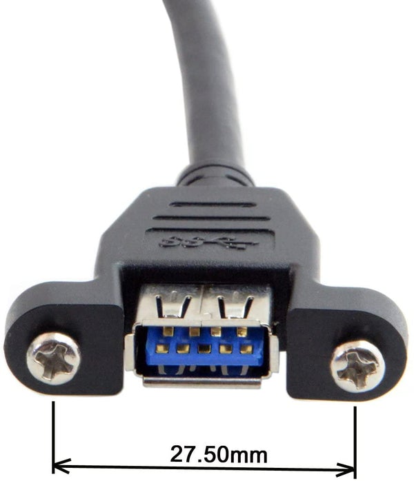 USB 3.0 Type A Male to Female Panel Mount Extension Cable 3m