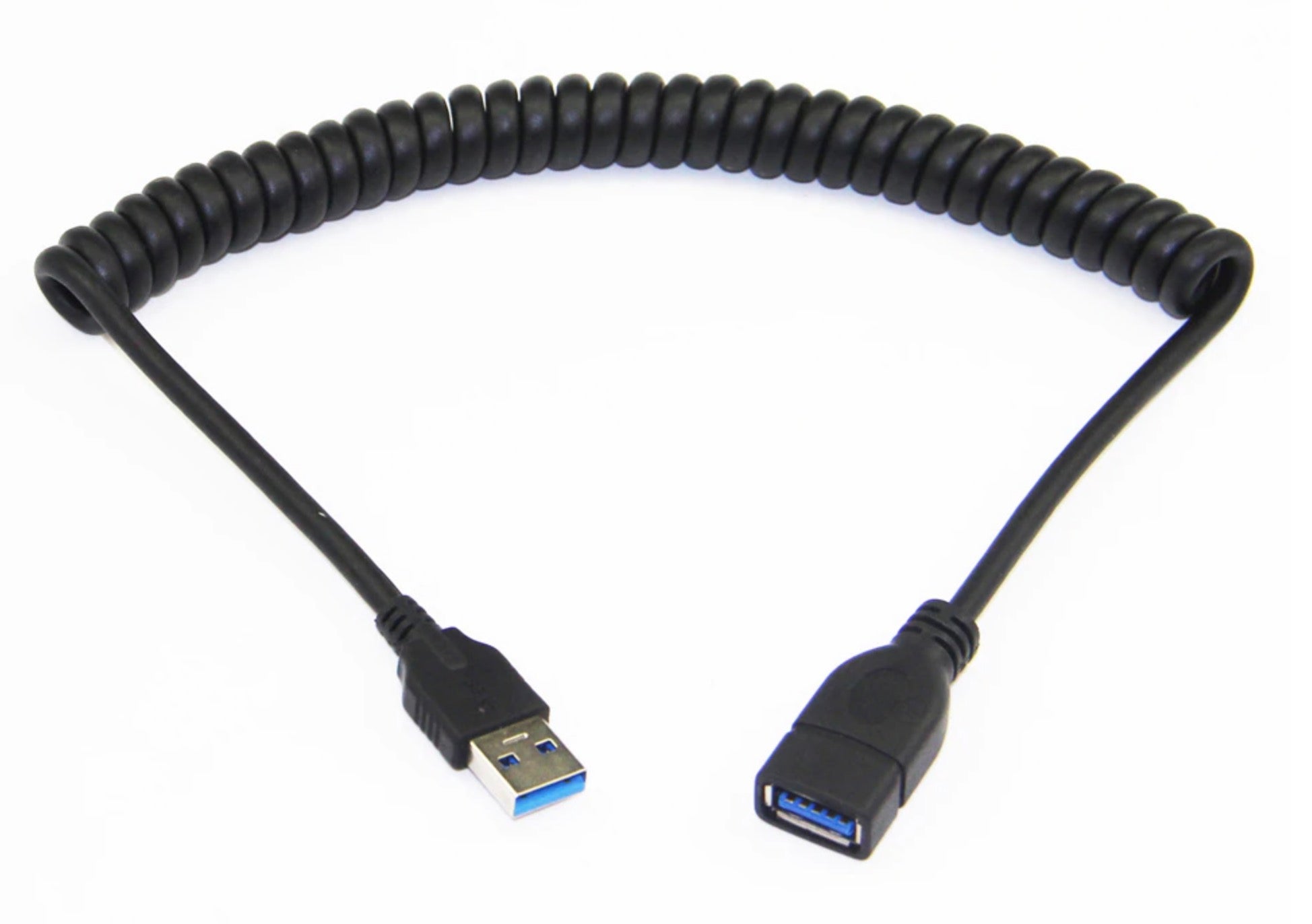 USB 3.0 Type A Male to A Female Coiled Extension Cable