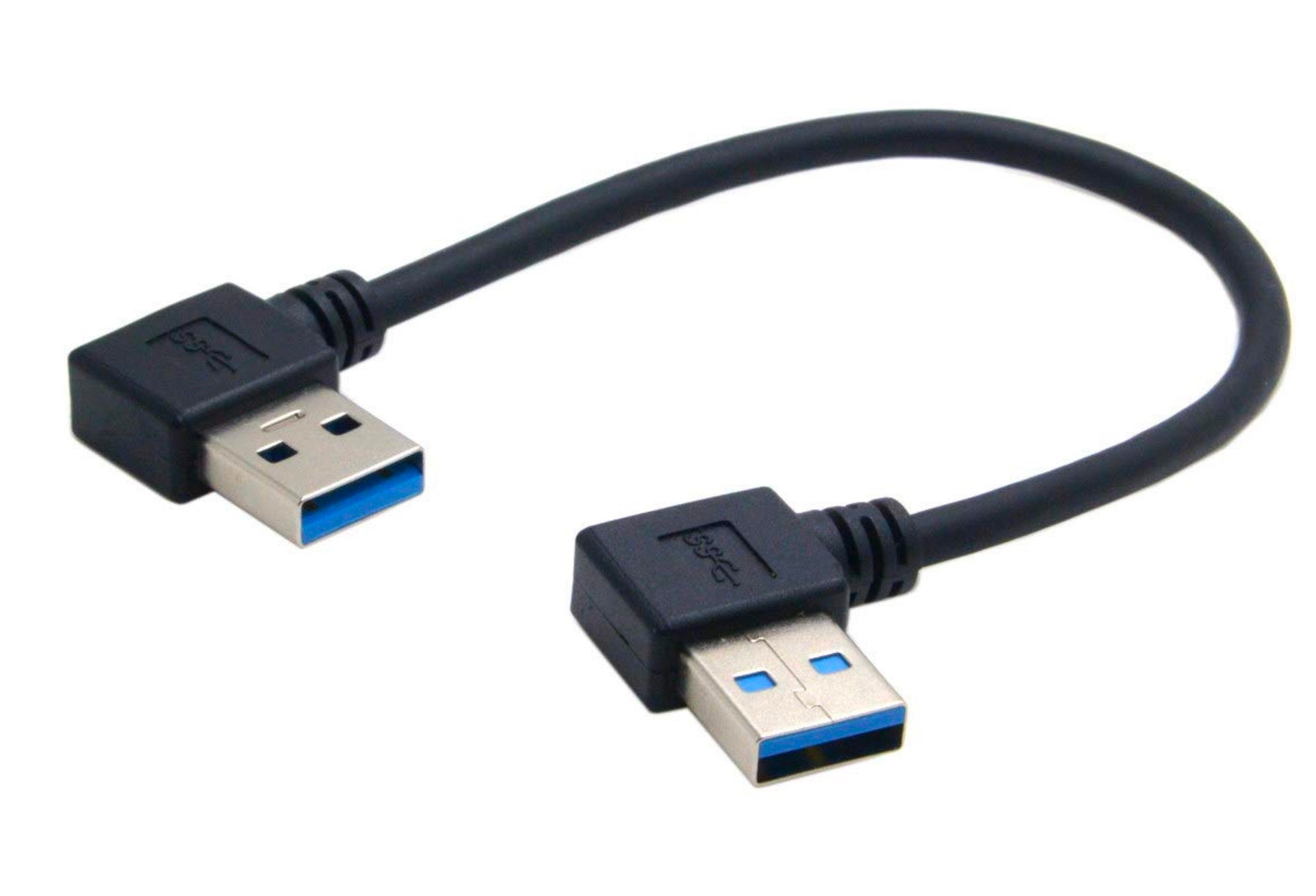USB-A 3.0 Angled Extension Cable – 0.5m Right to Left Angle High-Speed Adapter