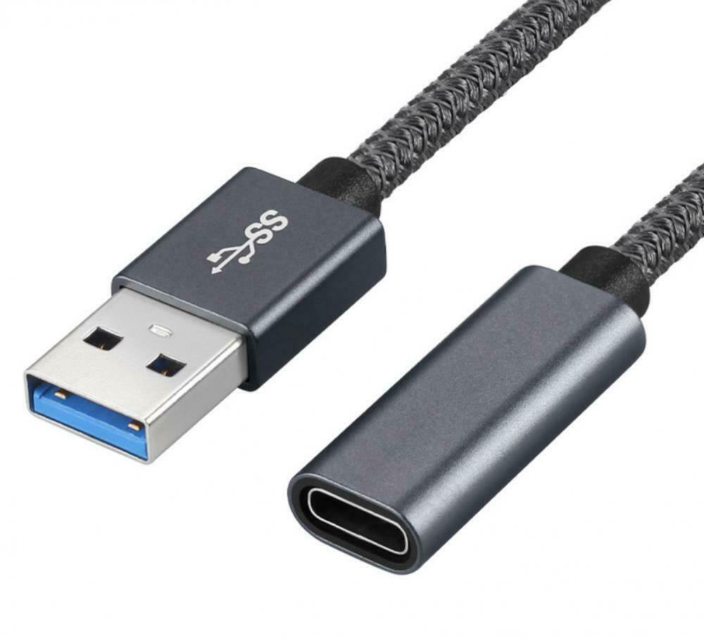 USB 3.1 Type C Female to USB 3.0 Type A Male 10Gbps Extension Cable 10cm