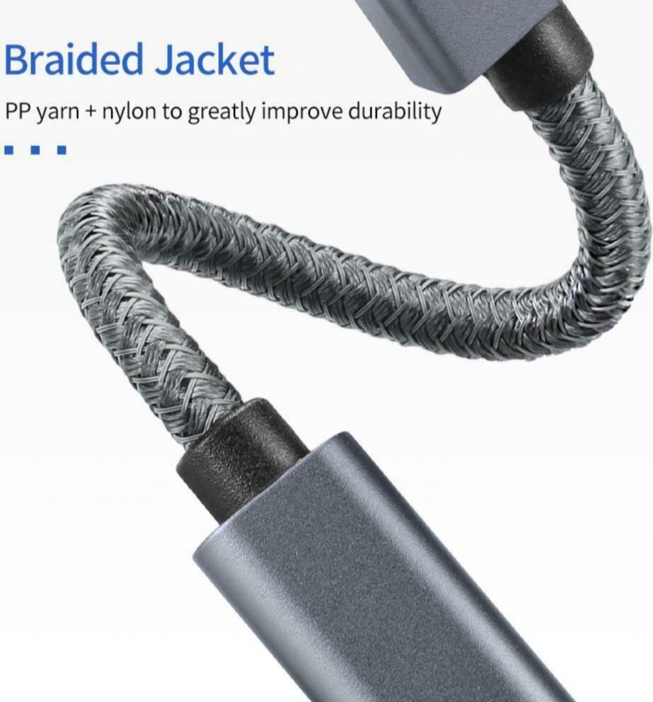 USB 3.1 Type C Female to USB 3.0 Type A Male 10Gbps Extension Cable 10cm