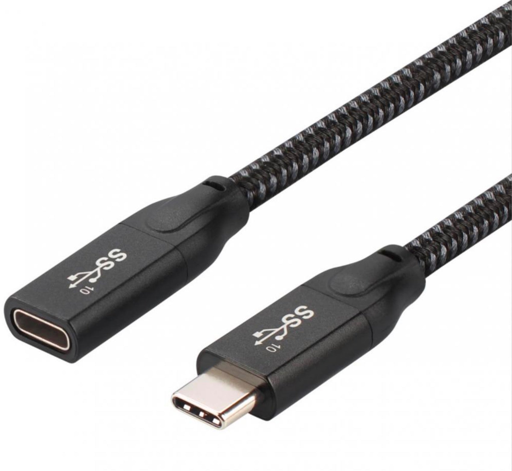 USB-C Male to Female 100W 4K Thunderbolt 3 Cable 10Gbps