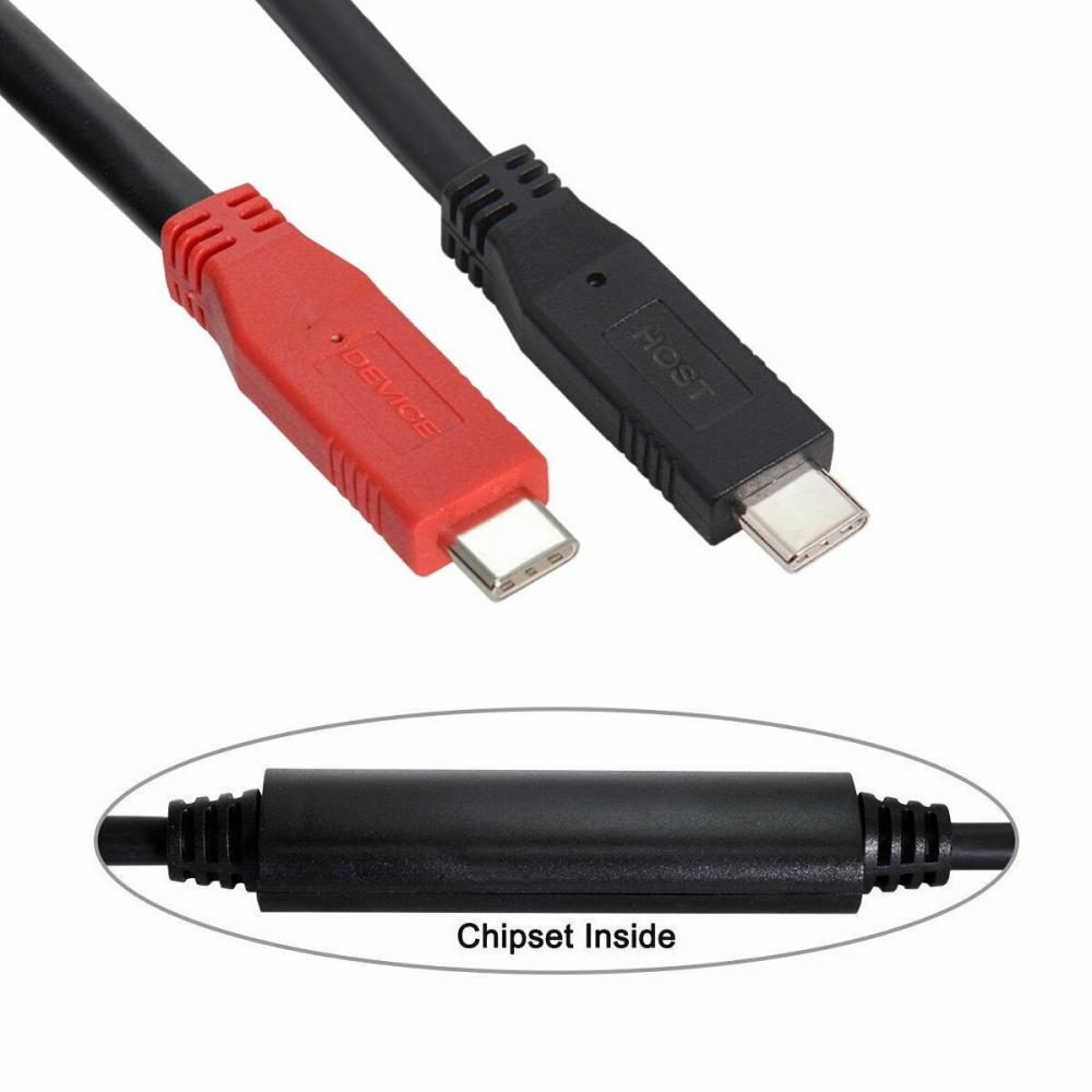 USB-C 5Gbps Gen1 Chipset Repeater Data Cable For Single-Way Transfer 8m