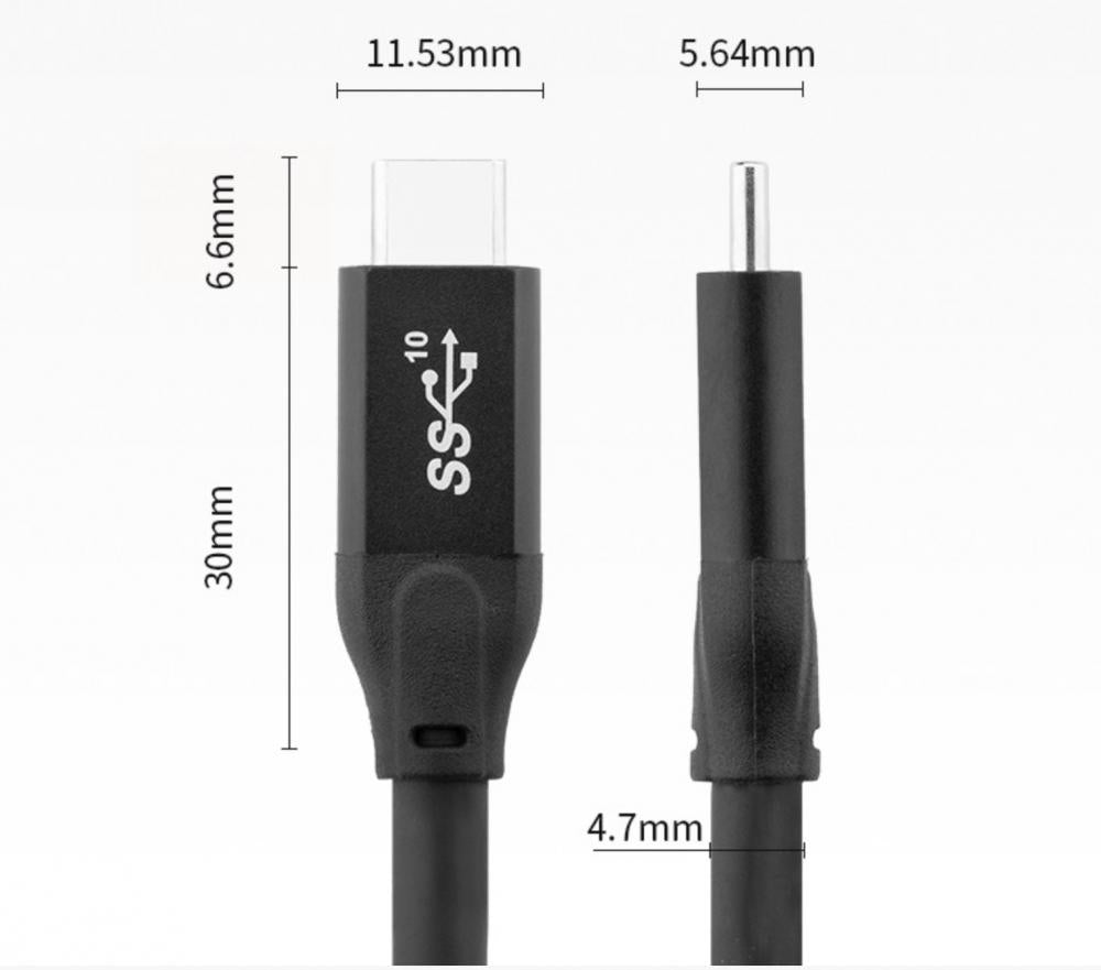 USB 3.2 Gen 2 USB-C Male to Male PD 100W Fast Charging Cable 3m