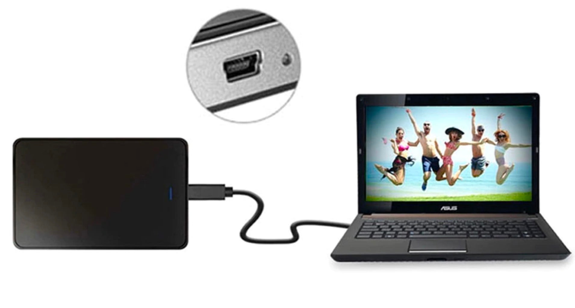 USB 2.0 Type A Male to Mini USB 5 Pin Male Data Charging Cable 1.8m