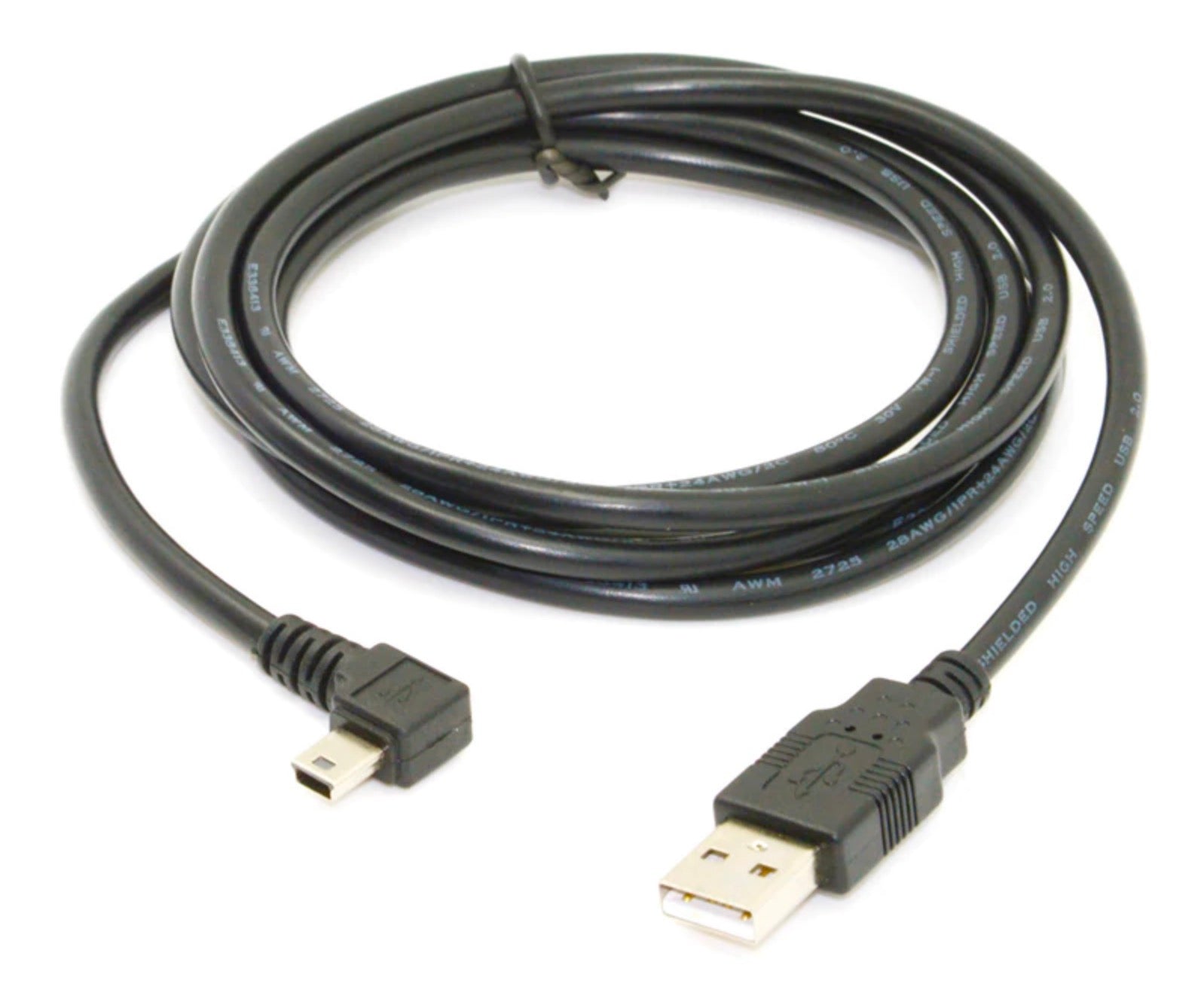 USB 2.0 Type A Male to Mini USB 5 Pin Male Data Charging Cable 1.8m