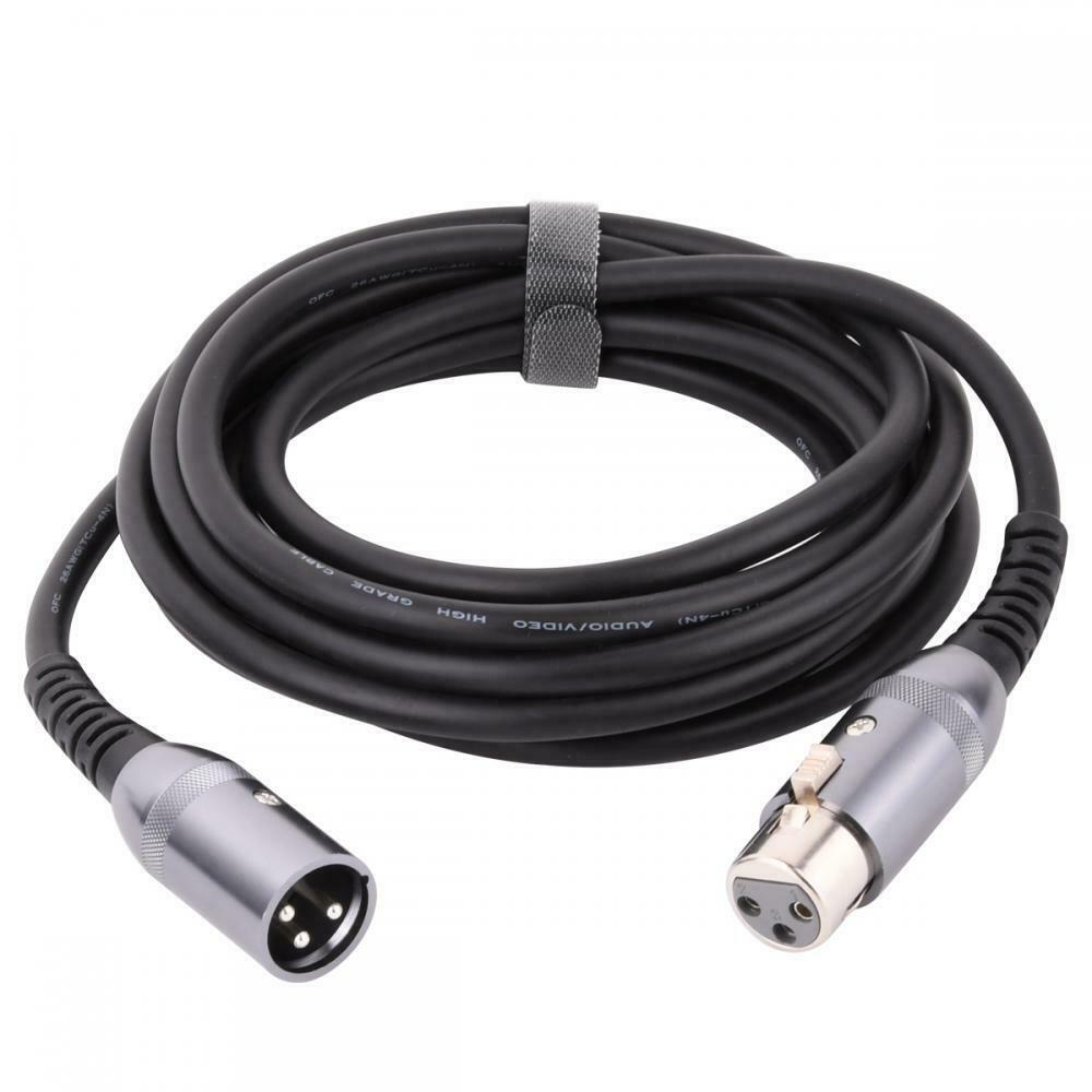 XLR 3 Pin Male to XLR Female Microphone Audio Extension Cable 3m