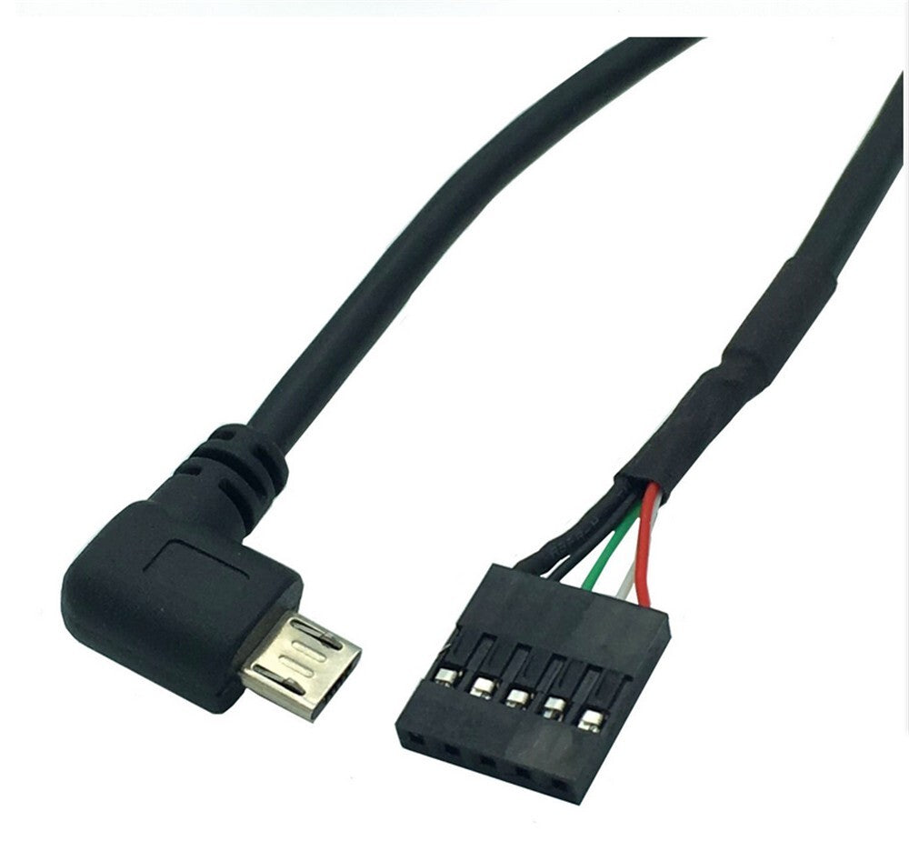 Micro USB Male to 5-Pin 2.54 mm Motherboard Dupont Cable 0.5 m