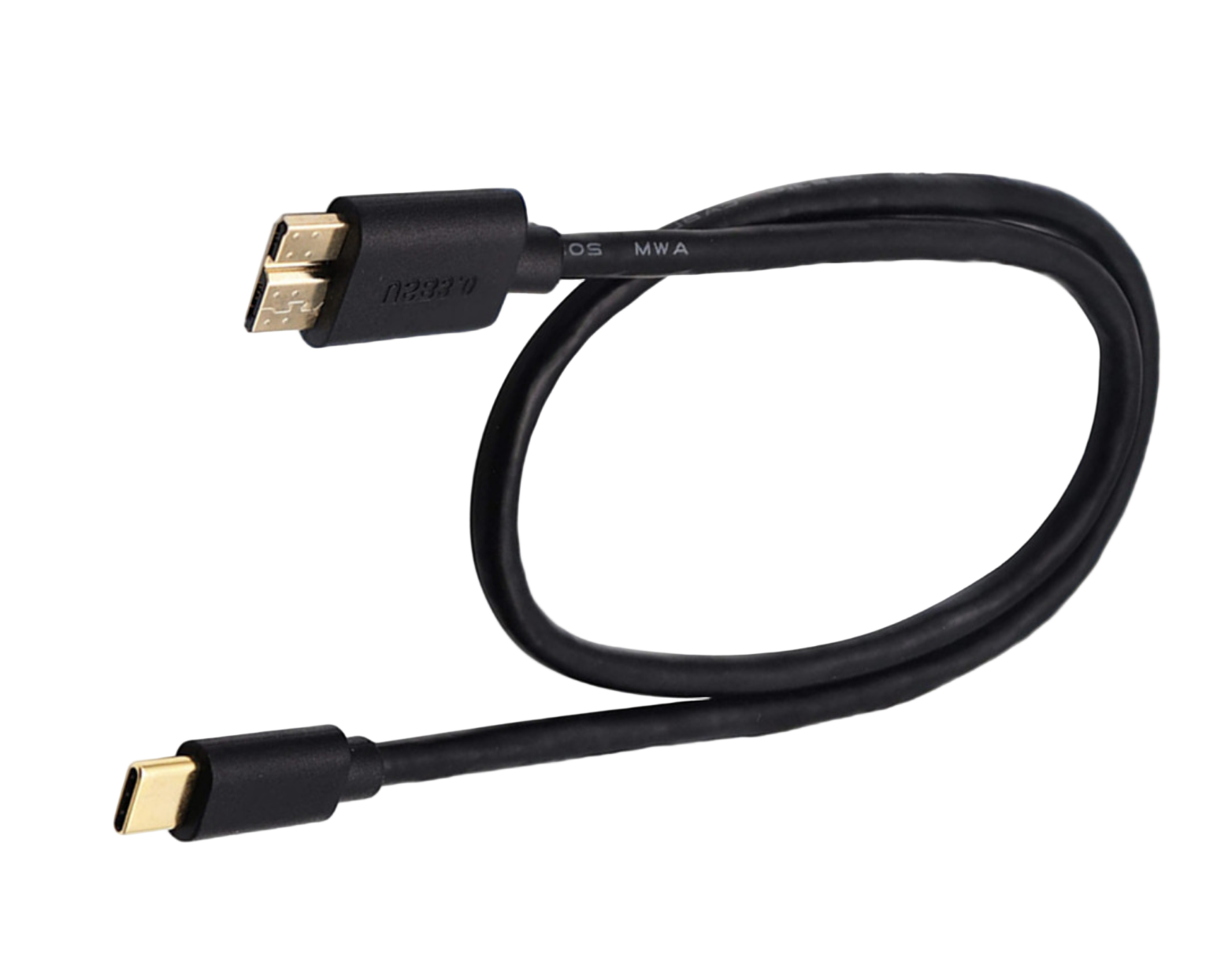 USB-C to Micro-B 3.0 Gold Cable – Fast Data & Charging for MacBook, Chromebook