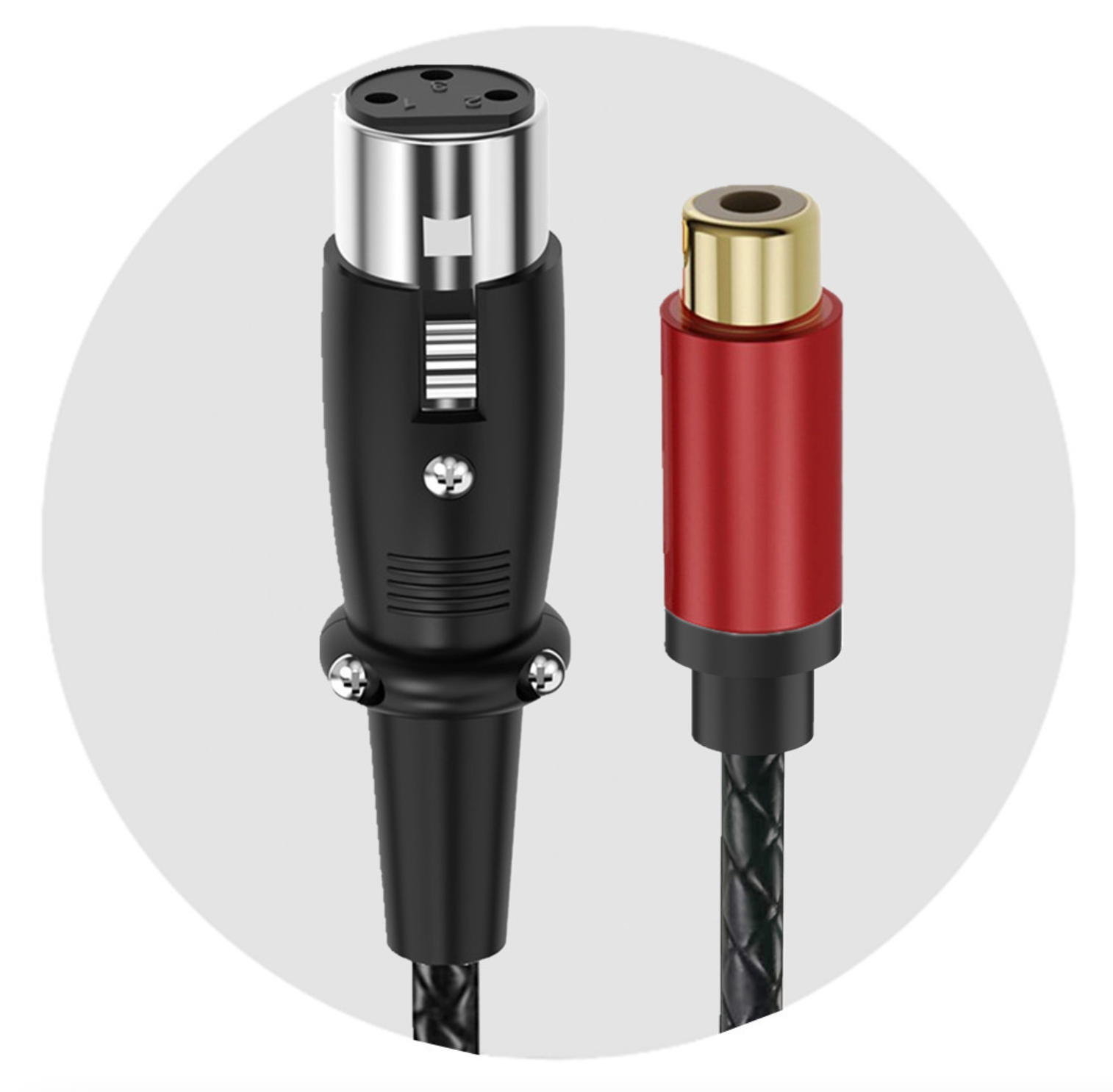 RCA Female to 3-Pin XLR Female Audio Cable | Stereo Audio Connector Adapter