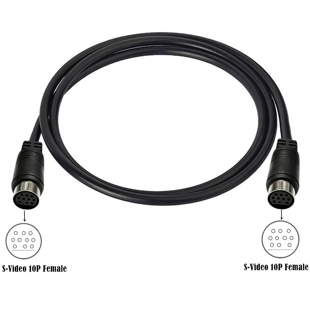 Overview of the 10-pin Mini DIN female to female extension cable