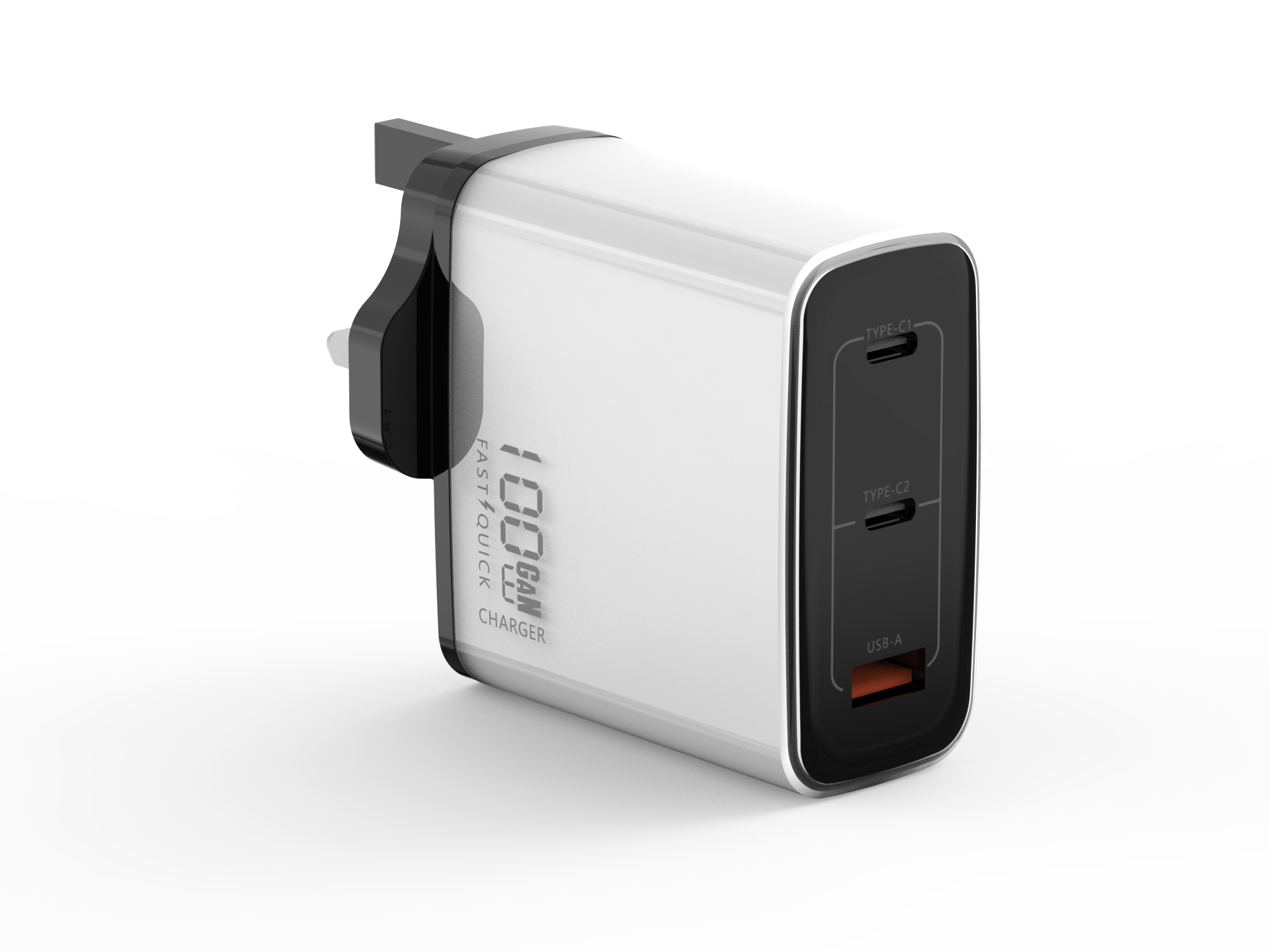 3 port USB-C fast charging power adapter