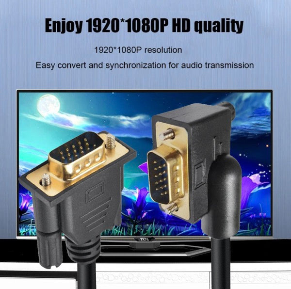 VGA cable supporting Full HD 1080P video output