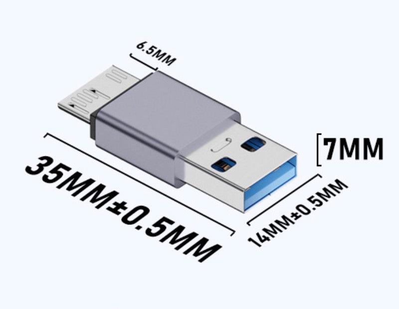 10Gbps USB 3.0 to Micro USB B high-speed adapter
