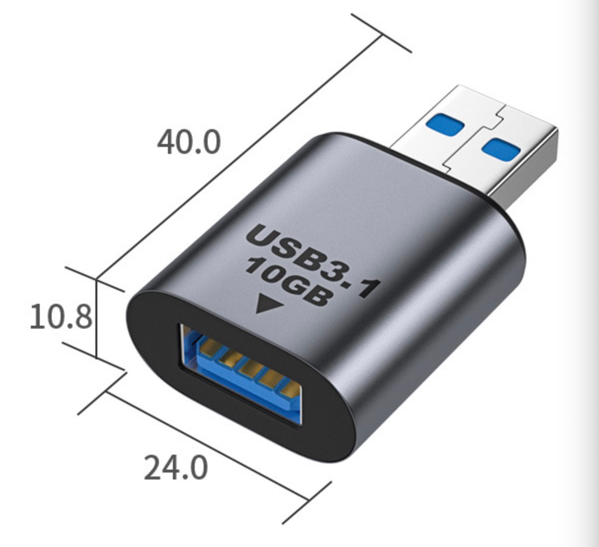 USB 3.0 coupler adapter supporting data transfer speeds up to 10Gbps