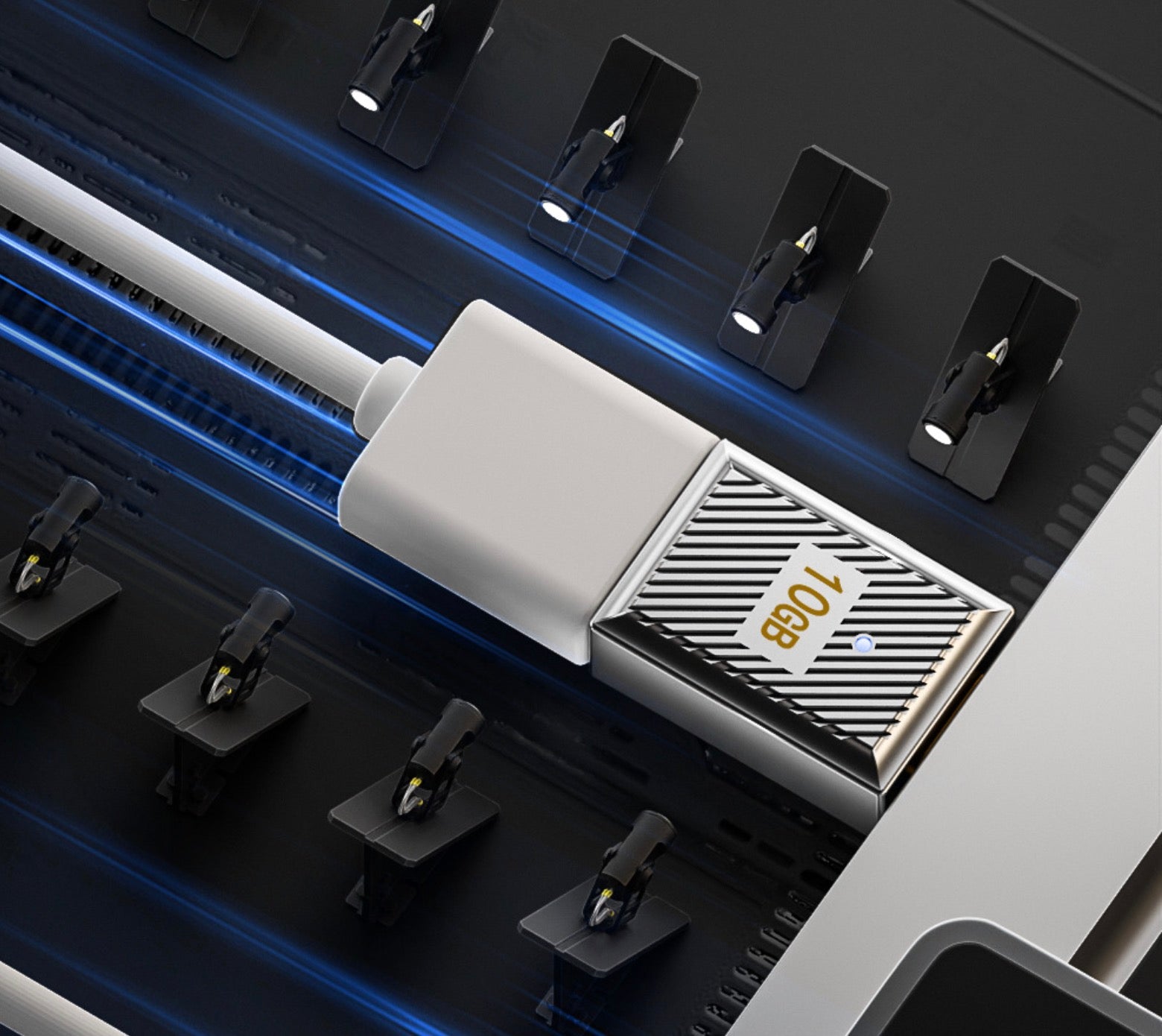 USB C to USB A adapter supporting up to 120W fast charging