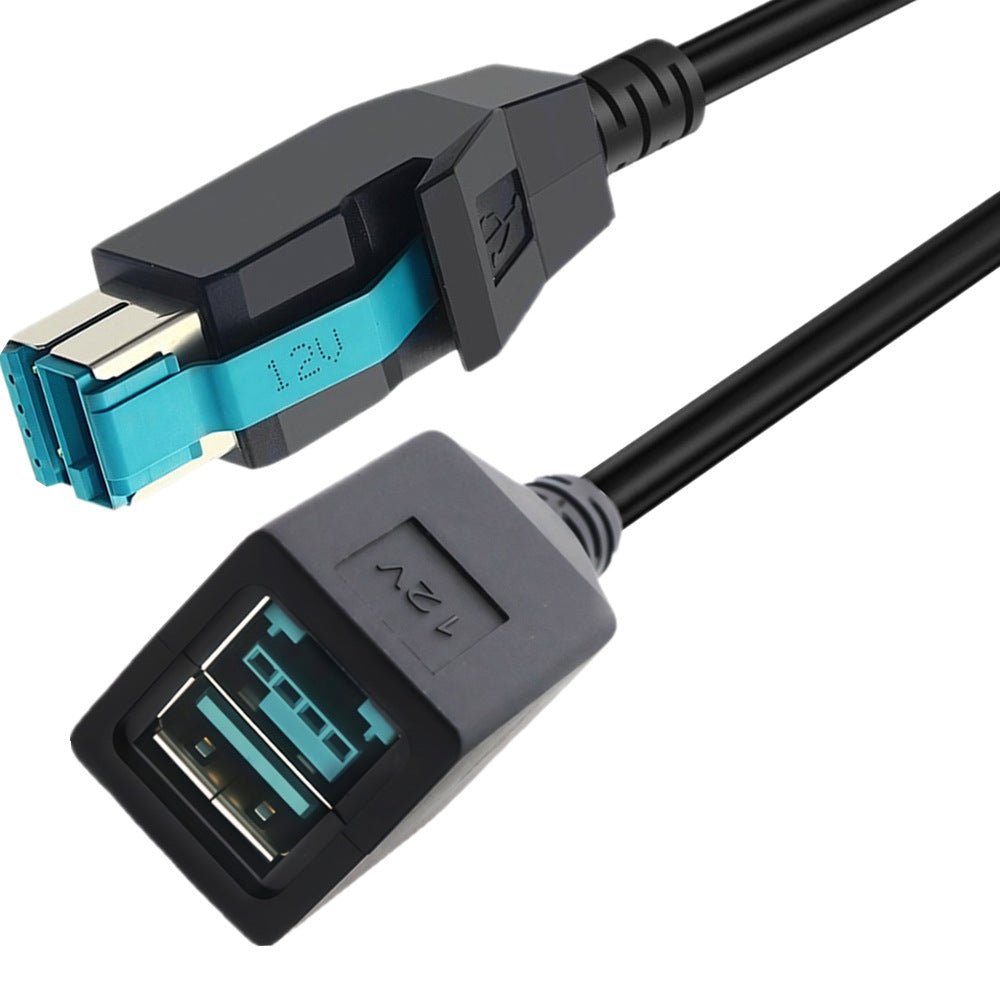 IBM POS 12V PoweredUSB extension lead 2 m black