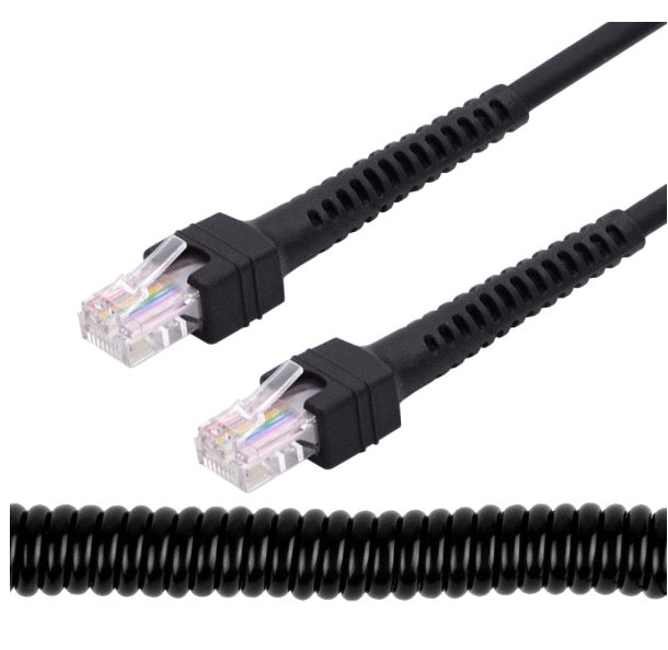 RJ45 Cat6 8P8C UTP Male to Male Stretch Coiled Cable Lan Ethernet Network Patch