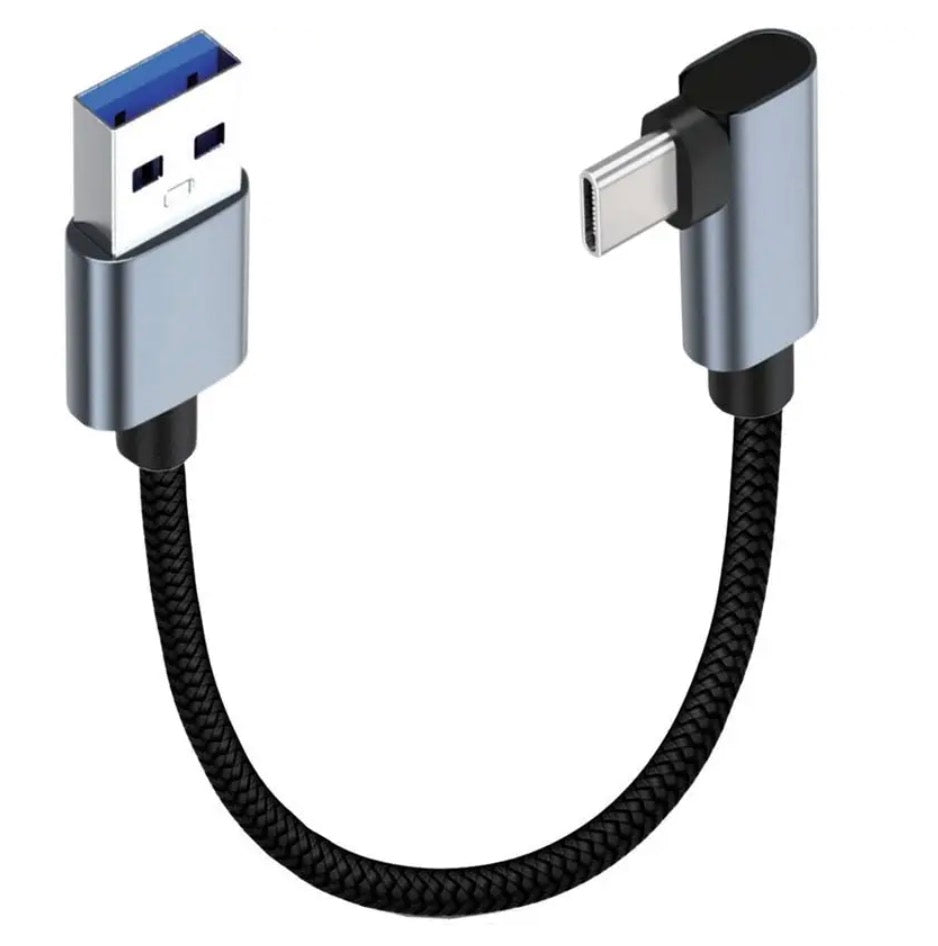 USB 3.0 (Type-A) Male to USB 3.1 (Type-C) 5GB Data Charging Angled Cable 5V 2A