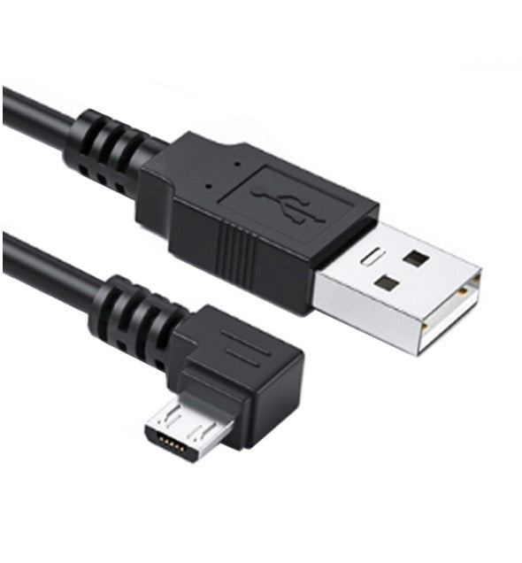 Micro USB 5 Pin to USB 2.0 A Data Charge Cable - Right Angle