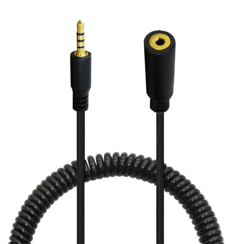 2.5mm 4 pole male to female stereo audio extension cable