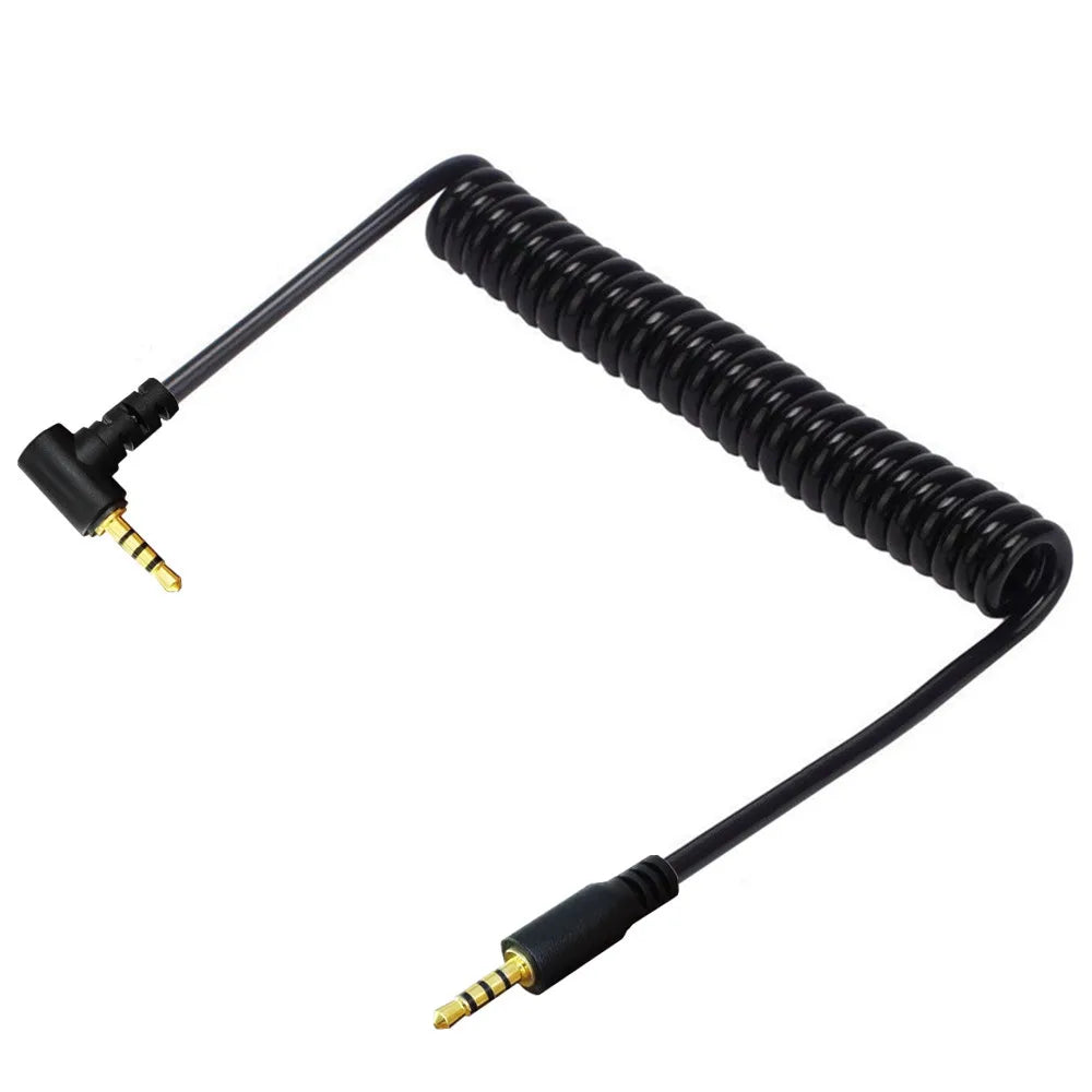 2.5mm angled stereo headset cable with gold-plated connectors