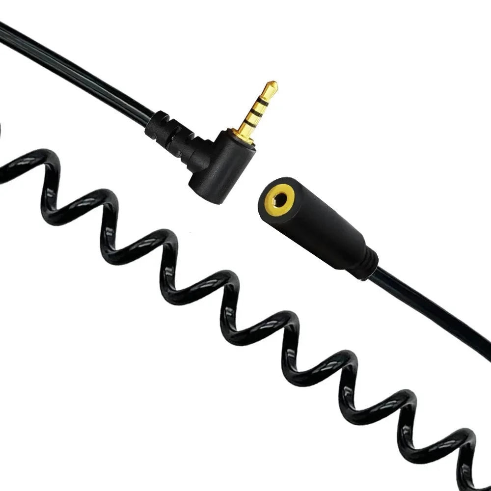 2.5mm female angled stereo audio extension cable for AV devices